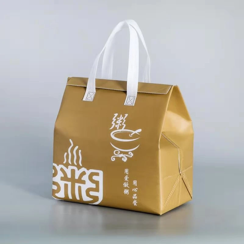 Advertising environmental insulation non-woven bag for dessert /cake /coffee